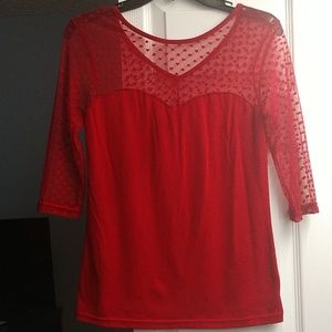 Heart Detail 3/4 Sleeve Blouse